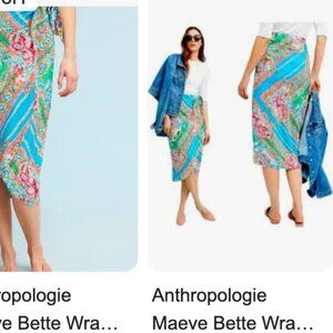 Anthropologie Mauve Bette wrap silk skirt